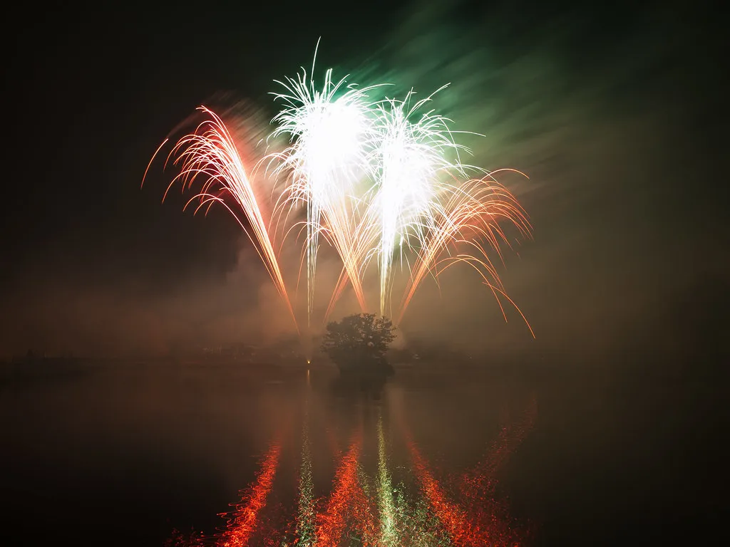 Fireworks Reflected on Open Water (wwarby, Flickr, CC BY 2.0)