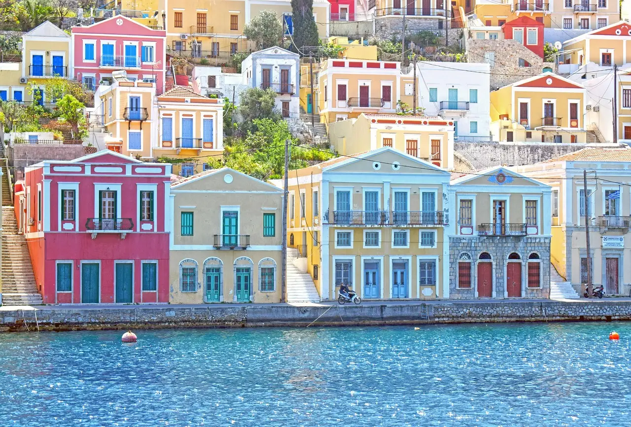 5. Symi, Greece - The Neoclassical Harbor That Time Forgot (Image Credits: Pixabay)