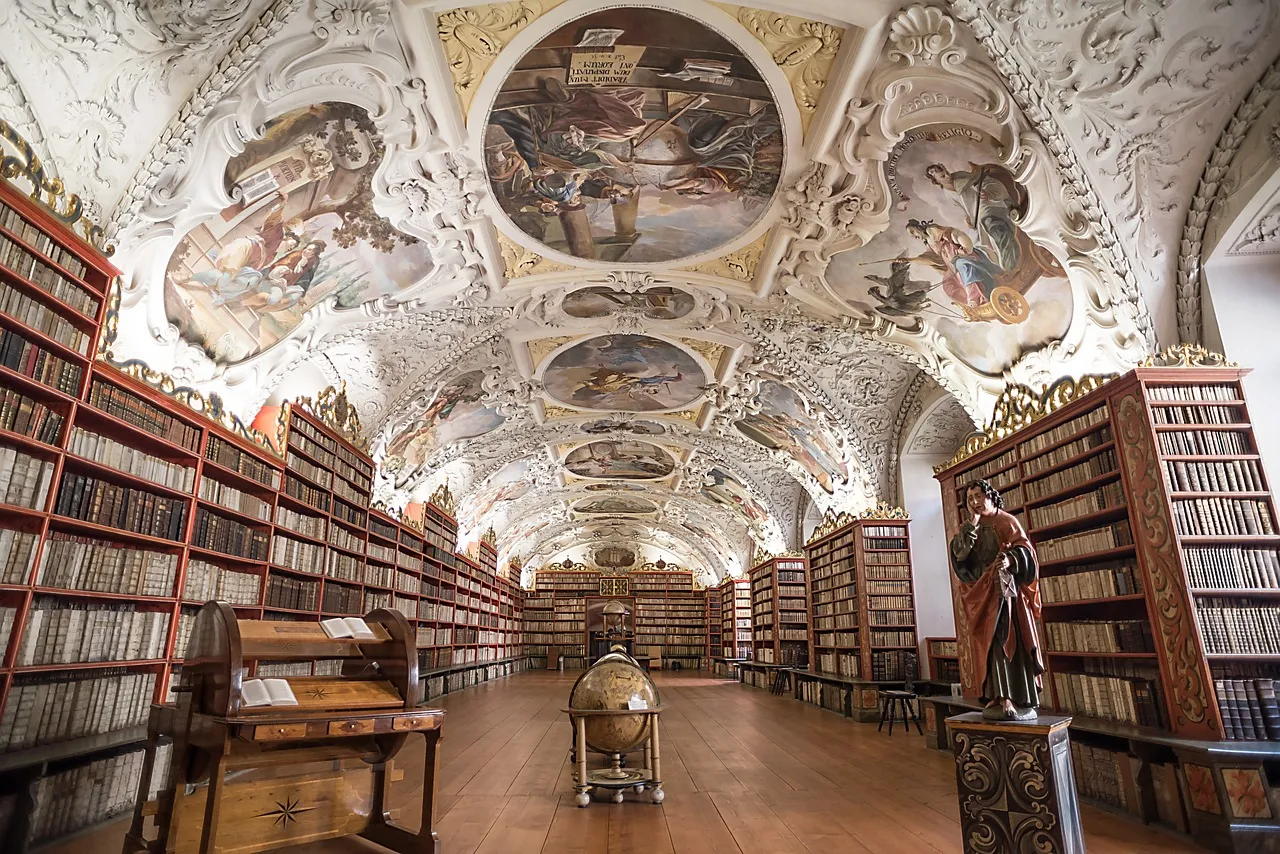 3. Strahov Monastery Library, Prague, Czech Republic - Two Rooms, Two Centuries of Wonder (Image Credits: Pixabay)