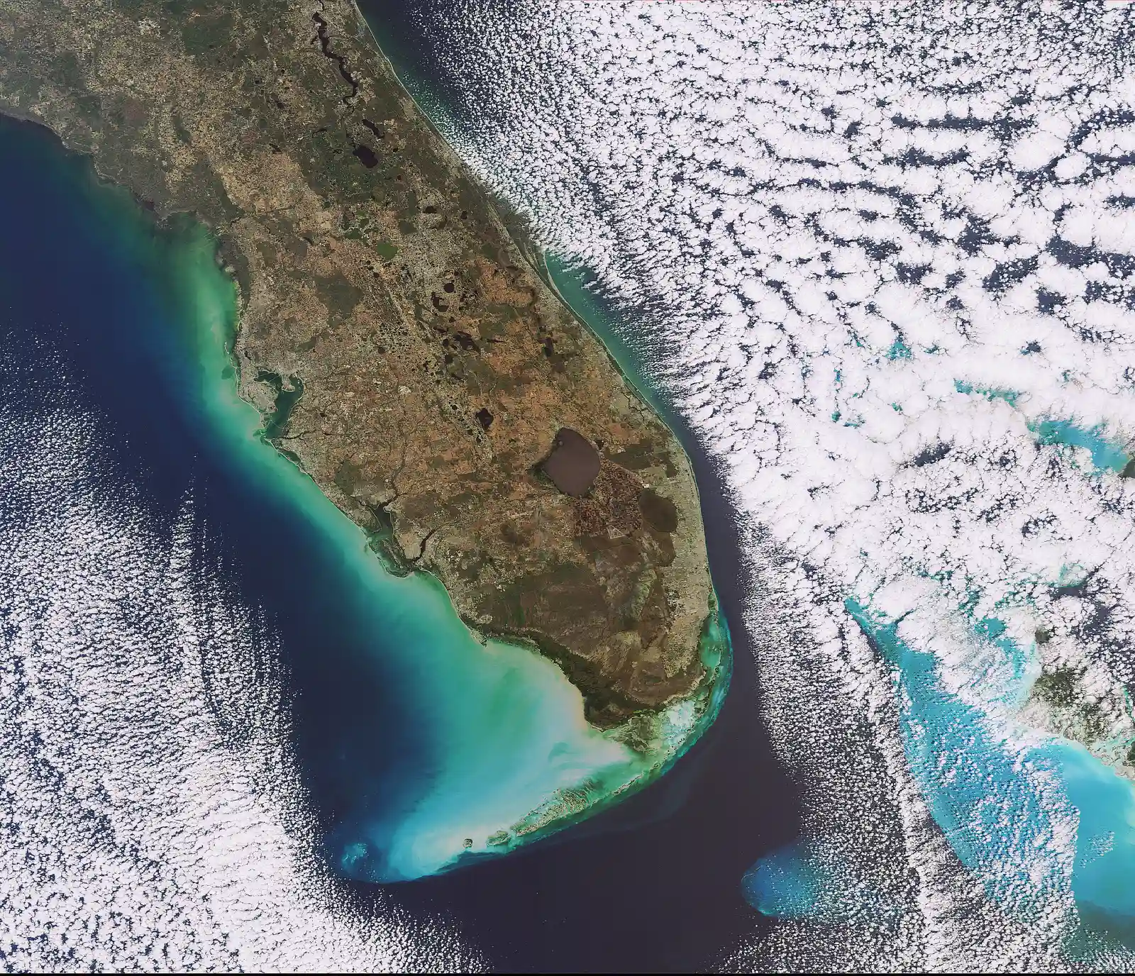 The Gulf Coast Versus Florida's East Coast (By European Space Agency, CC BY-SA 3.0 igo)