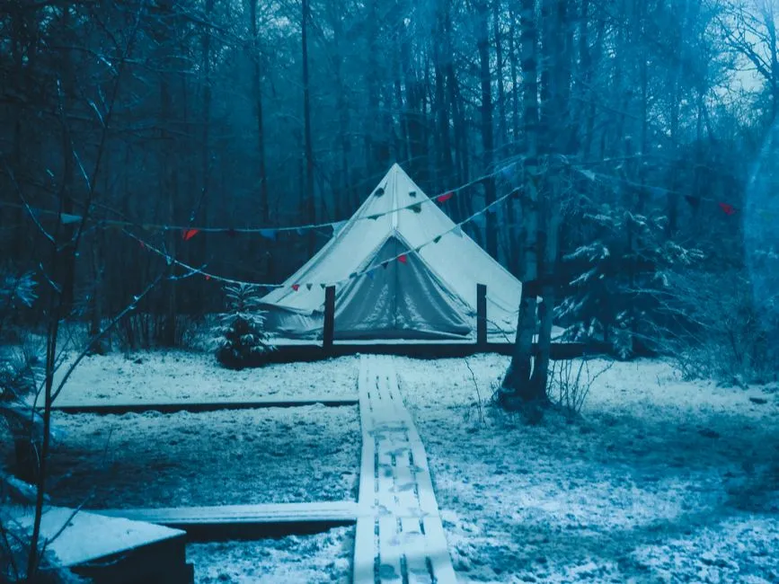 Winter Glamping: Cold Outside, Warm Inside (Image Credits: Pexels)