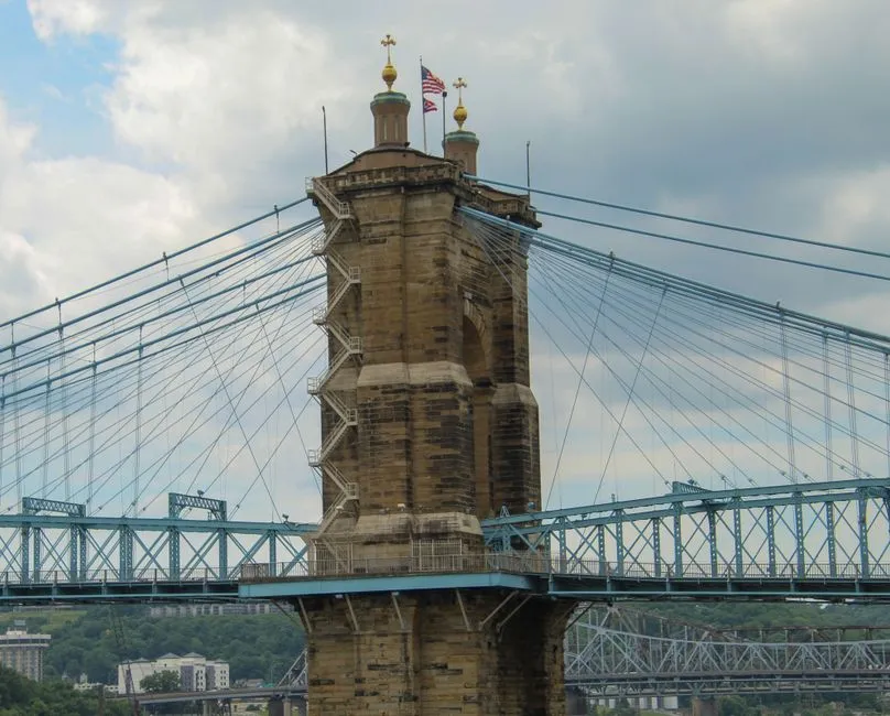 5. John A. Roebling Suspension Bridge, Cincinnati, Ohio (Image Credits: Pexels)
