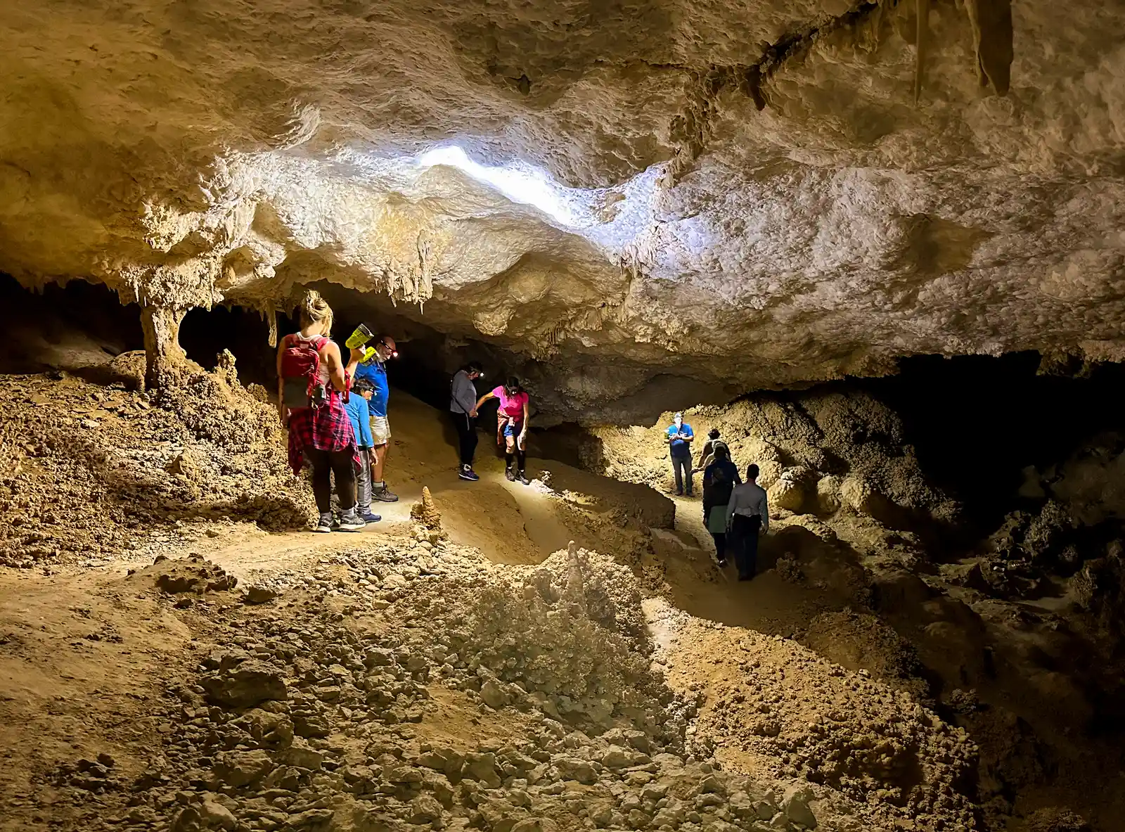 Tour Options for Every Kind of Visitor (Tour group enter the Crystal Ball Cave, Public domain)