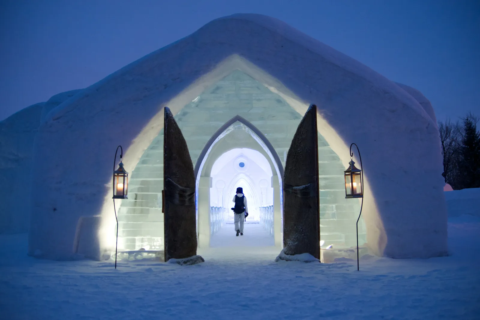 One Night Is the Standard Recommendation (Ice Chapel, on Flickr, CC BY-SA 2.0)